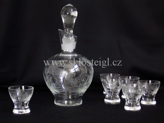 Ryt� sklo ( engraved glass ) ( graviertes art glas ) 0047 �teigl