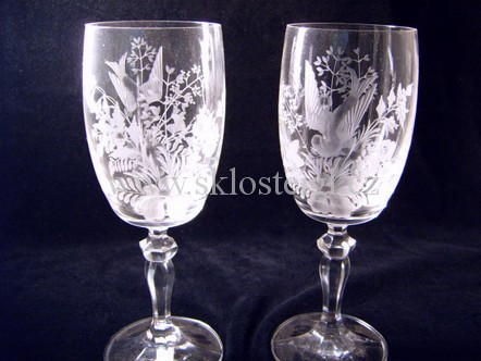 Ryt� sklo ( engraved glass ) ( graviertes art glas ) 0057 �teigl